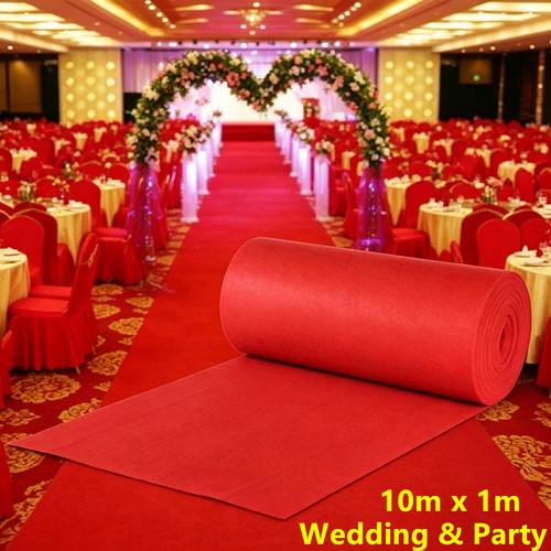 Red carpet runner 10m - red,