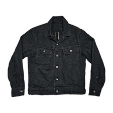 Taylor Stitch Long Haul Trucker Jacket Selvedge  Mens Small 38 Black Denim Jean