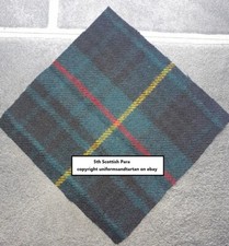 WW2 British Army 5th Para Scottish reg tartan patch badge backing fr beret & TOS
