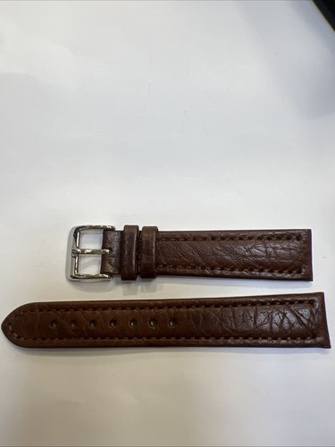 18mm brown camel grain leather - brown,