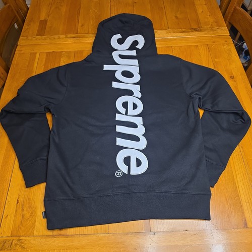 Supreme satin applique hoodie - satin,