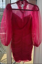 Zara FUSCHIA LONG SLEEVED MINI