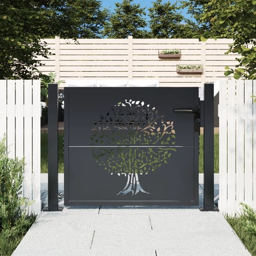 Anthracite steel garden gate - anthracite,