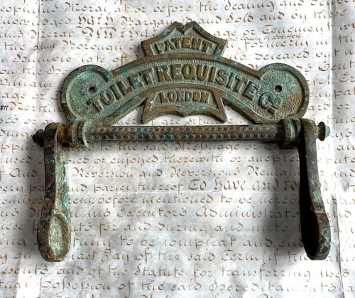 Antique salvaged brass patent - antique,