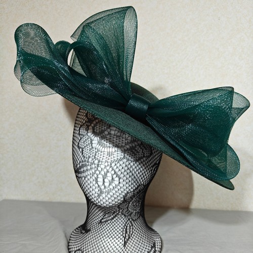 Dark green large - dark, fascinator