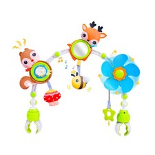 Koty Baby Stroller Arch Toy with Teether, Rattle, Crinkle Sound, Mirror & Music