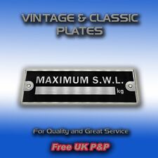 SWL WEIGHT PLATE for Ramps TOWING DOLLY COLLAPSIBLE A-Frame CAR RECOVERY 