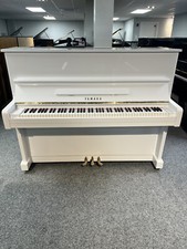 YAMAHA U1 UPRIGHT PIANO STUNNING HIGH GLOSS WHITE. 0% FINANCE AVAILABLE