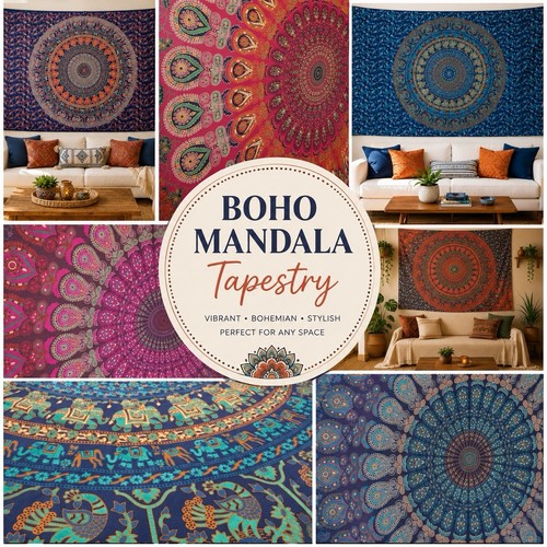 Large mandala tapestry - tapestry, wall