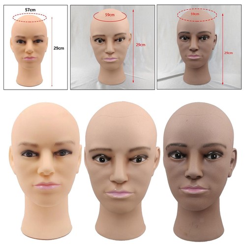 Male bald mannequin head - male,