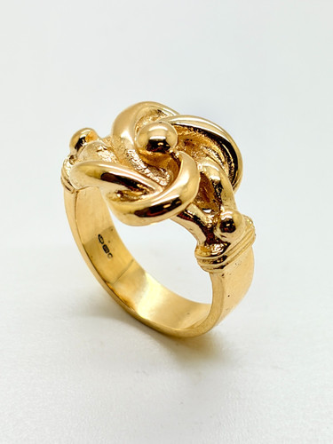 9ct yellow solid gold knot - yellow,