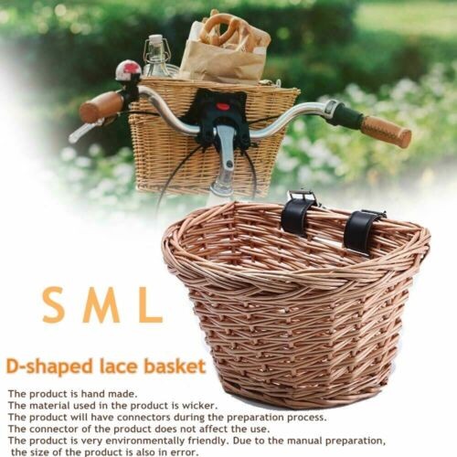 Retro bike basket wicker - bike, woven