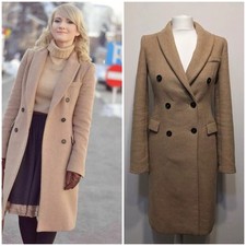 Zara Camel Wool Blend Overcoat