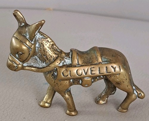 Vintage solid brass donkey - brass,