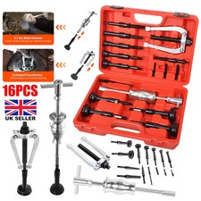 16x Blind Hole Collet Bearing Race Seal Puller Tool Extractor Kit Slide Hammer