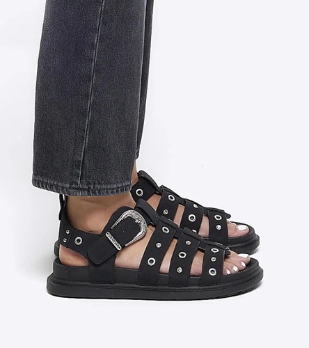 River island black studded - river,