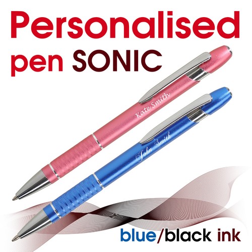 Personalised metal pen sonic - personalised,