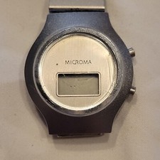 Vintage Digital Microma Watch Stainless Steel Watch