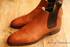 Crockett & Jones Bingham 2 Tan Brown Leather Chelsea Boots Shoes Mens UK 12 E