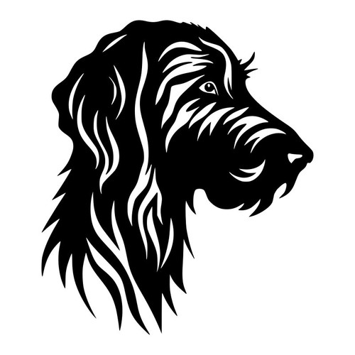 Irish wolfhound dog face - dog, vinyl