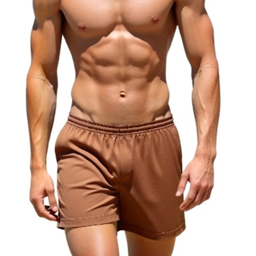 Mens satin like shorts - mens, elastic