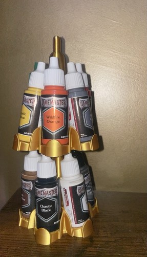 Gold stackable paint rack - gold,