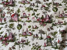 Toile de Jouy Fabric Vintage