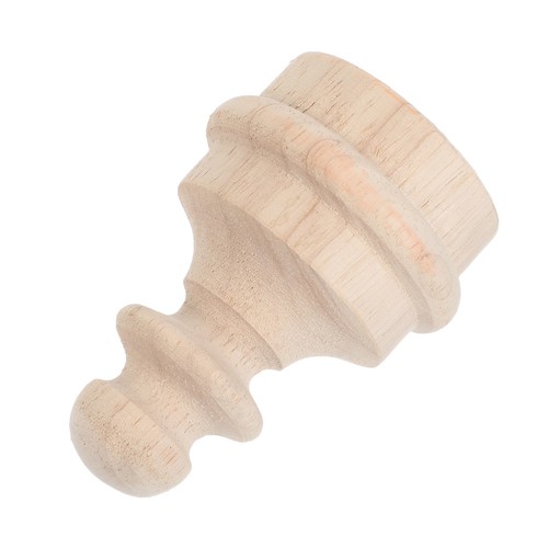 Unfinished wood finials 8 - unfinished, 2.8"
