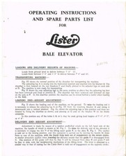 LISTER BALE ELEVATOR ORIGINAL