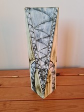 Large Carn  Art Pottery Vase - brutalised abstract design signed J Beusmans