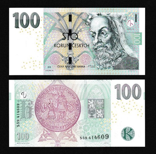 Unc czech republic 100 - czech,