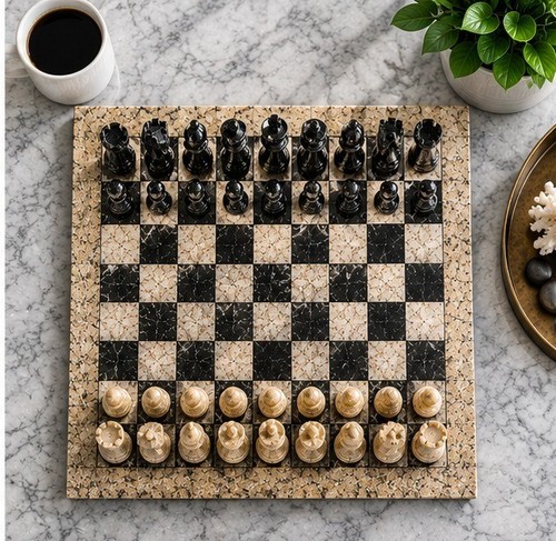 18in marble style chess - marble,