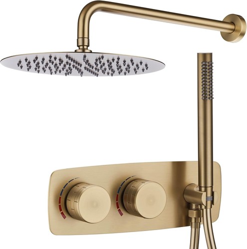 Brushed gold concealed - gold, shower