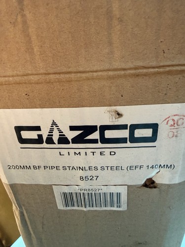 Gazco 200mm pipe stainless - gazco, bf