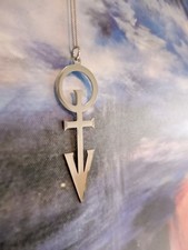 Prince Symbol Pendant - SILVER O+▶ - Large 8cm Size  💜 PURPLE FRIDAY SALE 💜