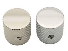 Flat top knurled metal knobs