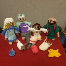 Charming Knitted Nativity Set