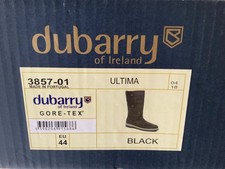 DUBARRY ULTIMA BLACK LEATHER SAILING BOOT size 44