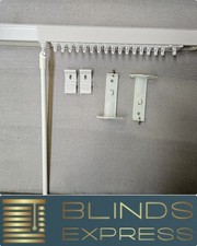 White WAND CONTROL Vertical Blind Headrail Track Made to measure - 3.5" (89mm)