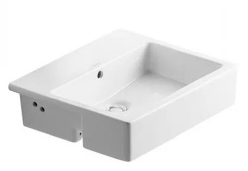 Semi recessed washbasin - semi-recessed,