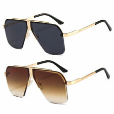Fashion Designer Oversized Square Pilot Sunglasses  Mens Women Outdoor Glasses