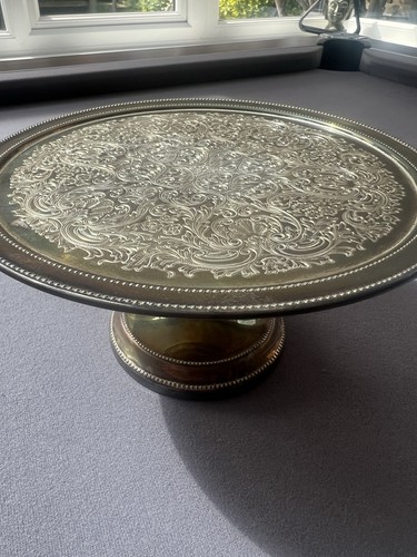 Vintage silver plated cake - vintage,