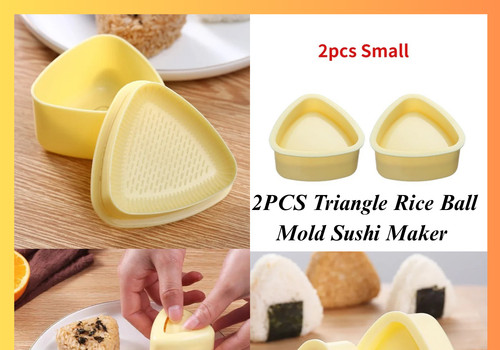 2pcs triangle rice ball mold - rice,