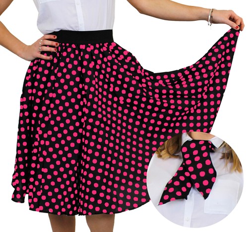 Long black polka - long,