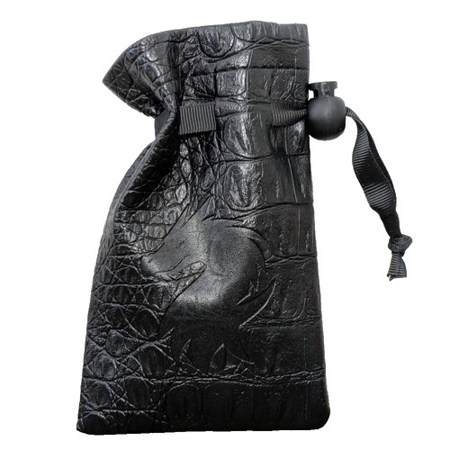 Faux leather dice bag - faux,