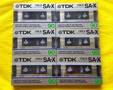 6x TDK SA-X 90 "The Golden" Cassette Tapes 1986 + Original Packaging + Sealed +