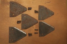 5x Triangular Blades & rivets 2 Hole cutting bar mower Allen Scythe Ferguson