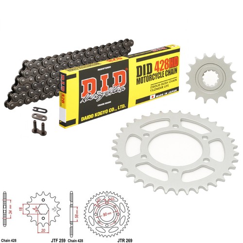 Cm125 custom chain and - c,