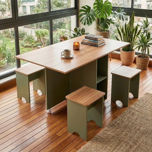 Folding drop leaf dining - folding, set