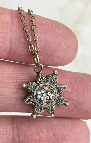 Antique micro mosaic pendant - micro,
